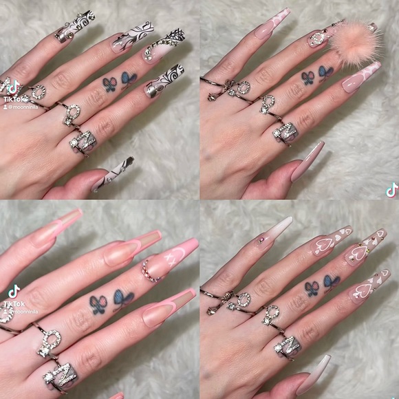 MOONNiNi 24pcs PRESS ON NAiLS - w/toolkit - Picture 2 of 7